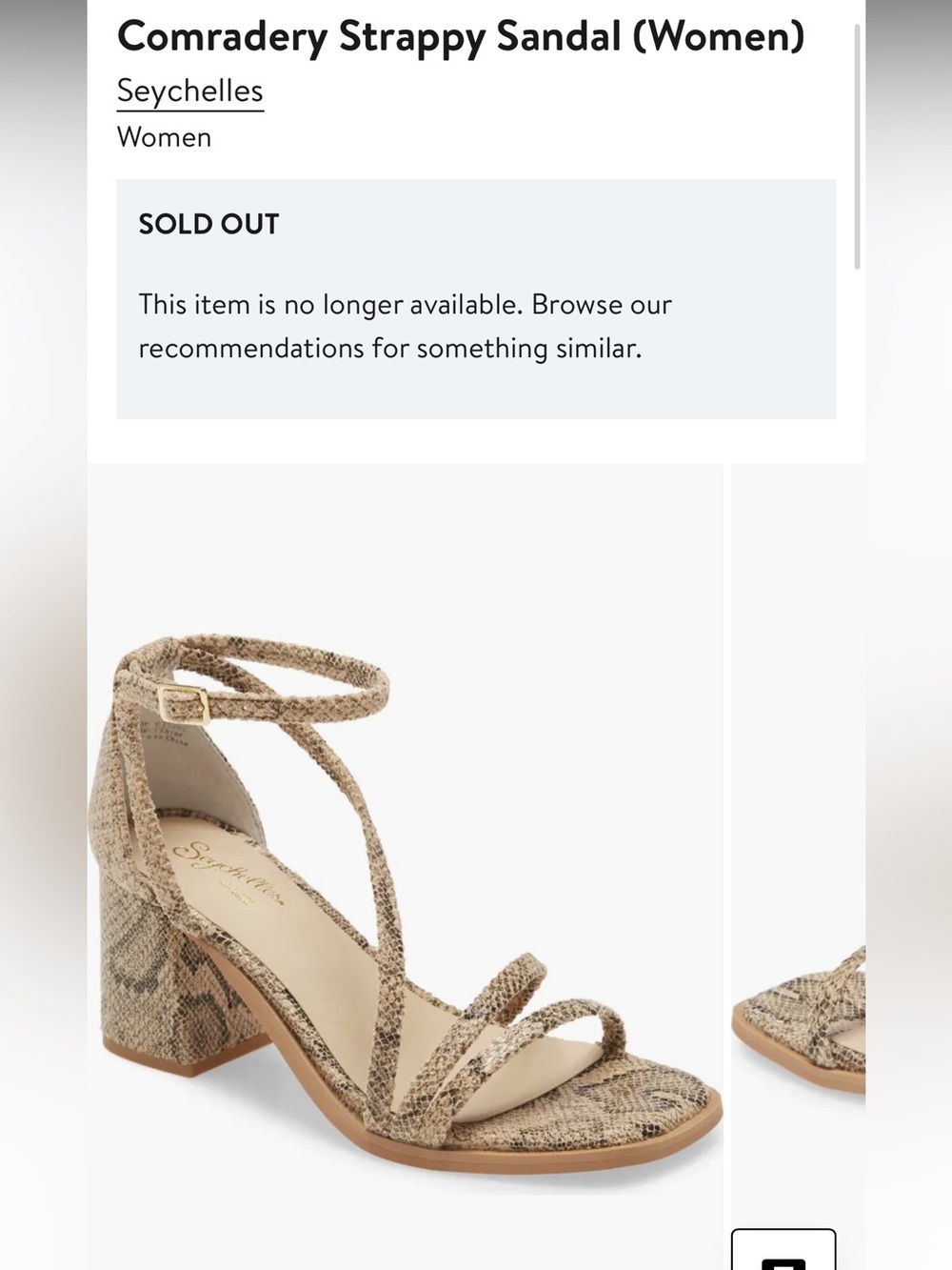 Seychelles strappy sandal